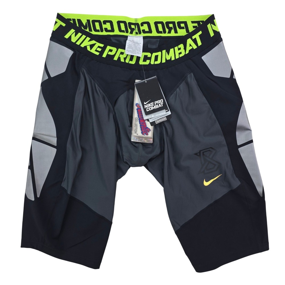 Nike Pro Combat Hyperstrong Baseball Compression Shorts Mens 2XL Black Slider